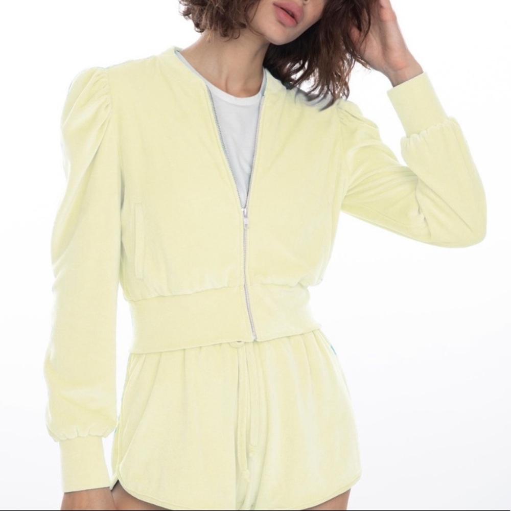 Generation Love Blair Bomber Yellow Velour Lined
